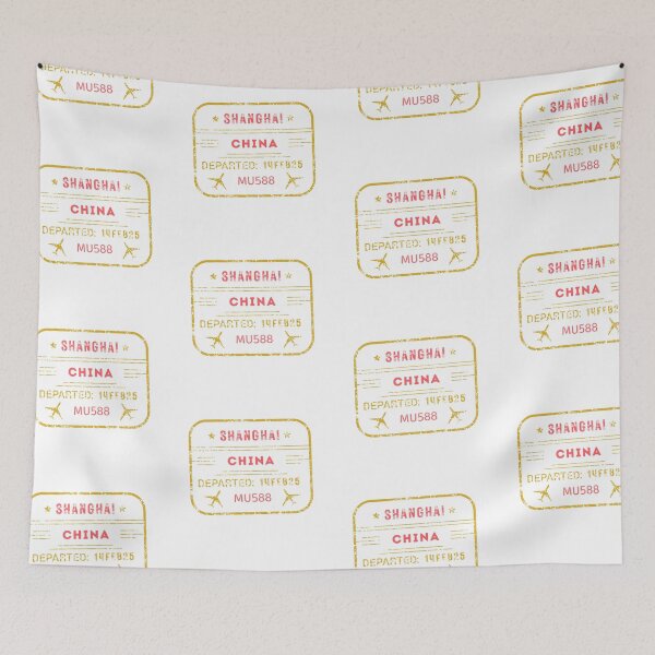 Item preview, Shanghai China Passport Stamp - Vintage Travel Souvenir designed and sold by annylands.