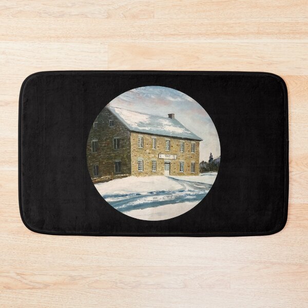 Item preview, Old Stone Grist Mill Winter Painting, Snowy Landscape designed and sold by JoyfulWhimsy.