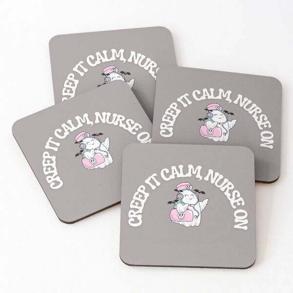 Item preview, Creep It Calm Nurse On – Cute Halloween Ghost Nurse designed and sold by Coaster Culture Industries.