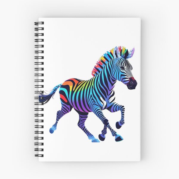 Item preview, Neon Zebra – Rainbow Stripes Pop Art Illustration designed and sold by NeonBeast Studio.
