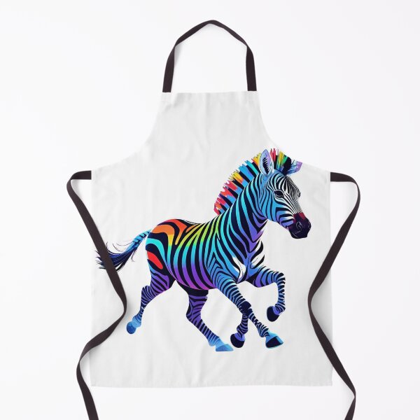 Item preview, Neon Zebra – Rainbow Stripes Pop Art Illustration designed and sold by NeonBeast Studio.