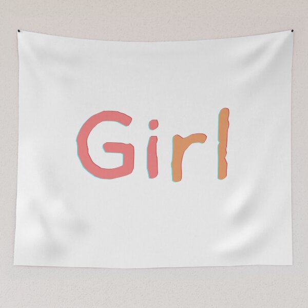 Item preview, Girl Pastel Pride – Minimalist Feminine Text Art designed and sold by NeonBeast Studio.