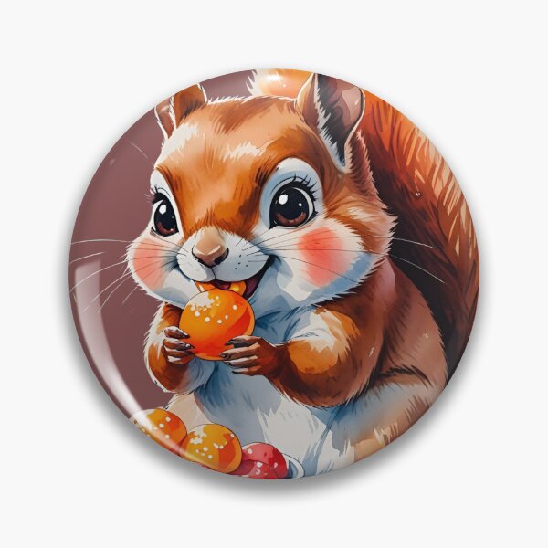 Item preview, Kawaii Squirrel – Cute Snack Time Animal Illustration designed and sold by NeonBeast Studio.