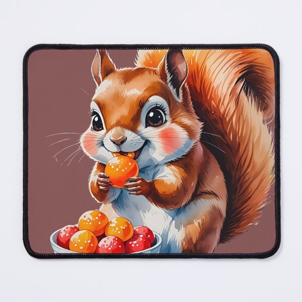 Item preview, Kawaii Squirrel – Cute Snack Time Animal Illustration designed and sold by NeonBeast Studio.