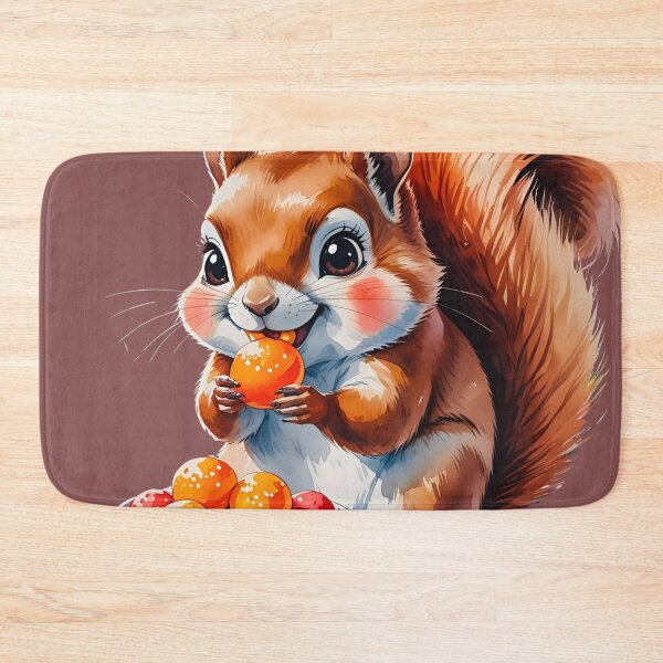 Item preview, Kawaii Squirrel – Cute Snack Time Animal Illustration designed and sold by NeonBeast Studio.