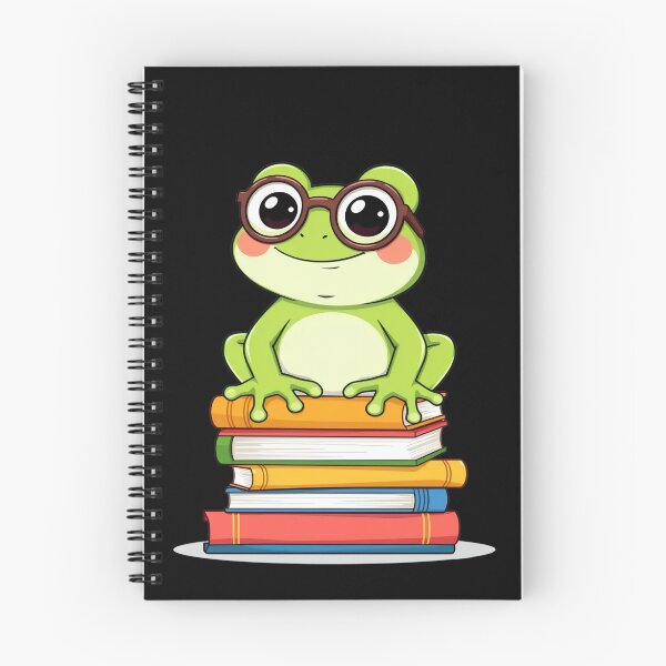 Item preview, Chibi Frog with Glasses – Cute Kawaii Book Lover Illustration designed and sold by ColorSplash123.
