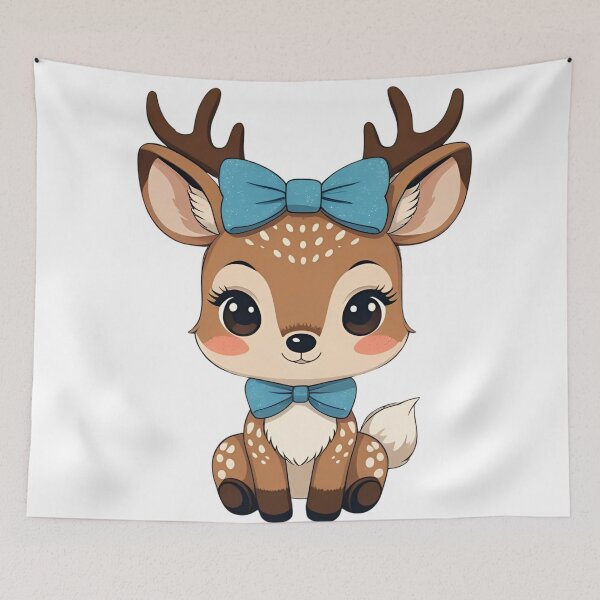 Item preview, Kawaii Deer – Cute Woodland Animal Illustration designed and sold by NeonBeast Studio.