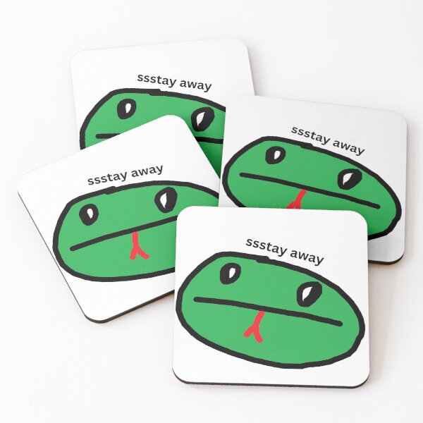Item preview, Stay away cute snake meme sticker designed and sold by FrontLobe.