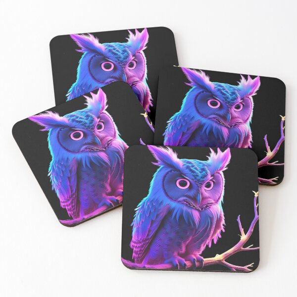 Item preview, Neon Mystic Owl – Vibrant Fantasy Bird Artwork designed and sold by NeonBeast Studio.