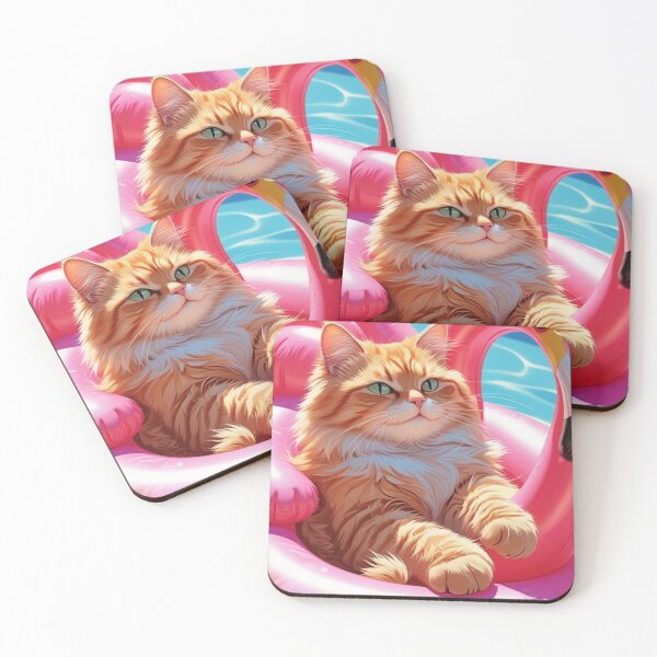Item preview, Flamingo Float Feline: A Cat's Poolside Paradise designed and sold by Donejen.