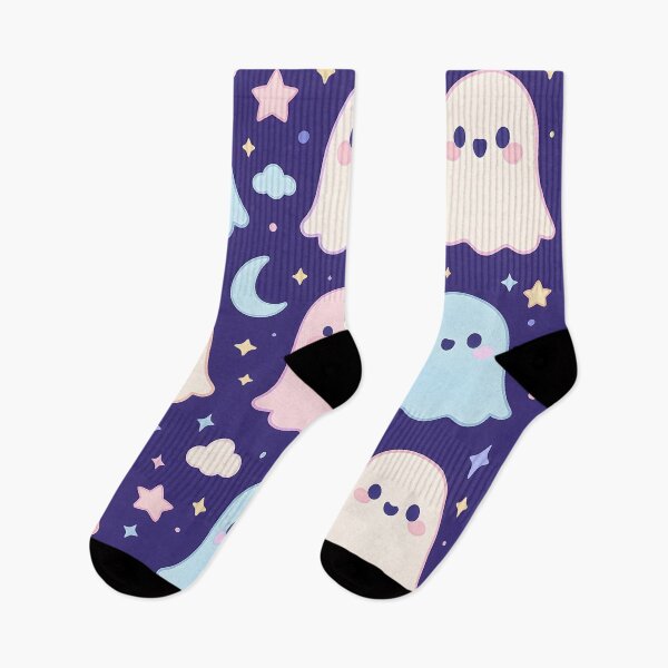 Item preview, Kawaii Ghosts and Stars Seamless Pattern designed and sold by StickyGuys.