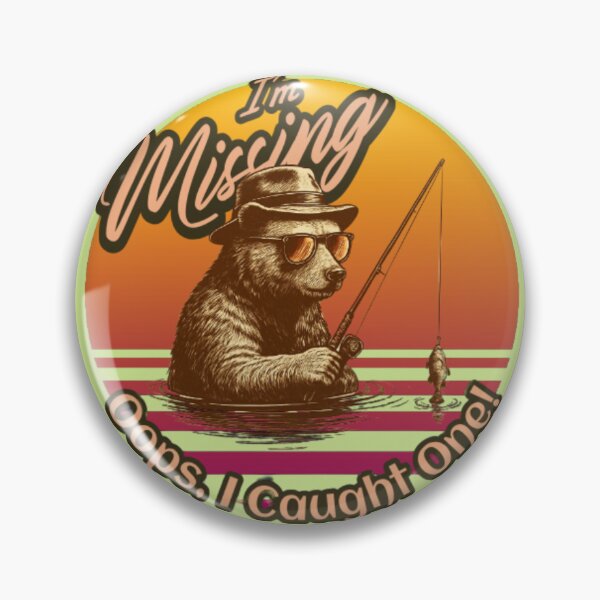 Item preview, Vintage Bear Fishing Design – Retro Outdoor Nature Lover Gift designed and sold by TheRamesCo.