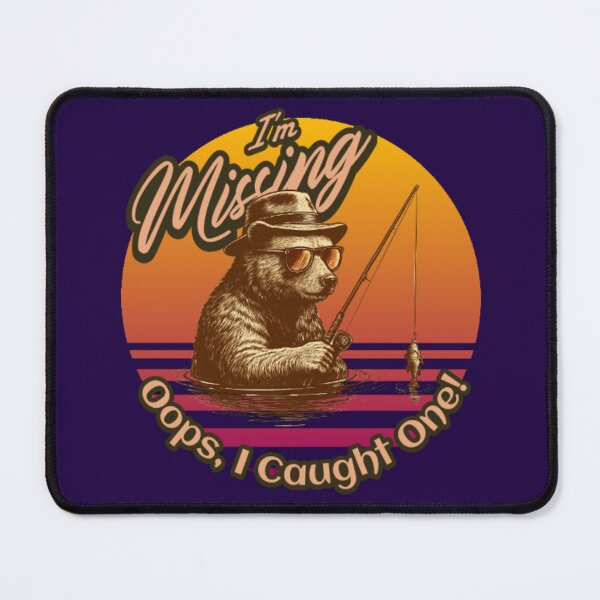 Item preview, Vintage Bear Fishing Design – Retro Outdoor Nature Lover Gift designed and sold by TheRamesCo.