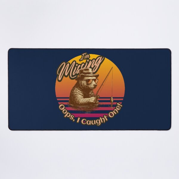 Item preview, Vintage Bear Fishing Design – Retro Outdoor Nature Lover Gift designed and sold by TheRamesCo.