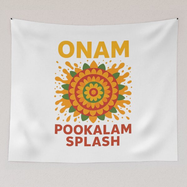Item preview, Onam Pookalam Splash T-Shirt | Colorful Kerala Festival Design designed and sold by Ninexero - Shirt.