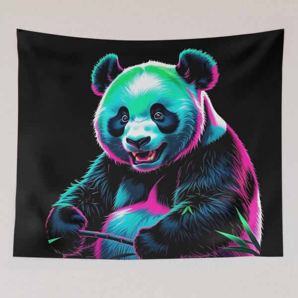 Item preview, Neon Panda – Vibrant Pop Art Animal Illustration designed and sold by NeonBeast Studio.