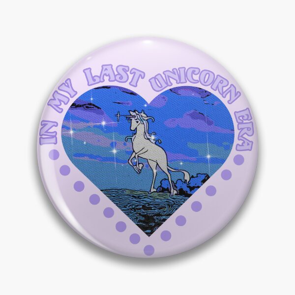 Item preview, In My Last Unicorn Era | Heart-Shaped 80s Fantasy Print designed and sold by Parasocialite.