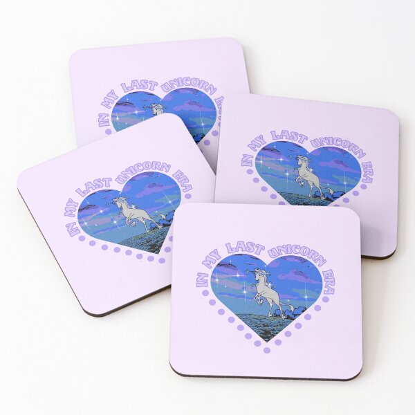 Item preview, In My Last Unicorn Era | Heart-Shaped 80s Fantasy Print designed and sold by Parasocialite.