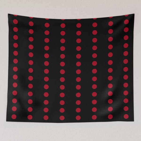 Item preview, Red Line Polka Dots on Black  designed and sold by POLKAIWERX.