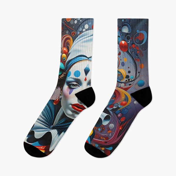 Item preview, Neo-Cubist Harlequin – Psychedelic Pop Surreal Portrait designed and sold by artmanikin.