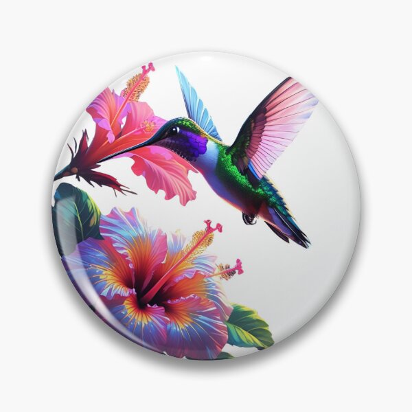 Item preview, Neon Hummingbird – Vibrant Floral Wildlife Art designed and sold by NeonBeast Studio.