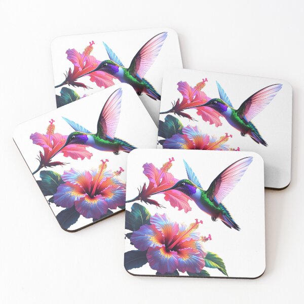 Item preview, Neon Hummingbird – Vibrant Floral Wildlife Art designed and sold by NeonBeast Studio.
