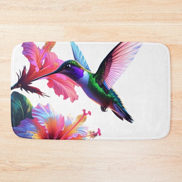 Item preview, Neon Hummingbird – Vibrant Floral Wildlife Art designed and sold by NeonBeast Studio.