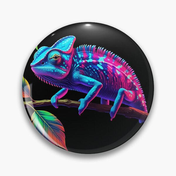 Item preview, Neon Chameleon – Vibrant Colorful Reptile Art designed and sold by NeonBeast Studio.