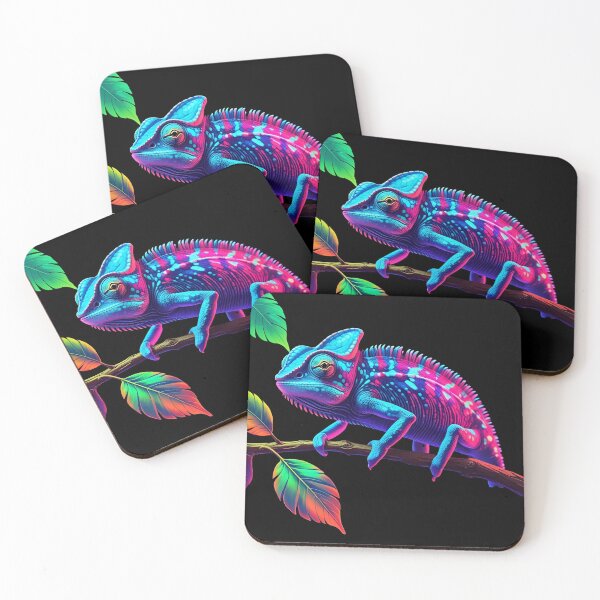 Item preview, Neon Chameleon – Vibrant Colorful Reptile Art designed and sold by NeonBeast Studio.