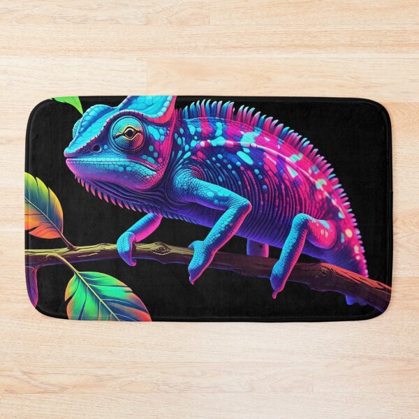 Item preview, Neon Chameleon – Vibrant Colorful Reptile Art designed and sold by NeonBeast Studio.