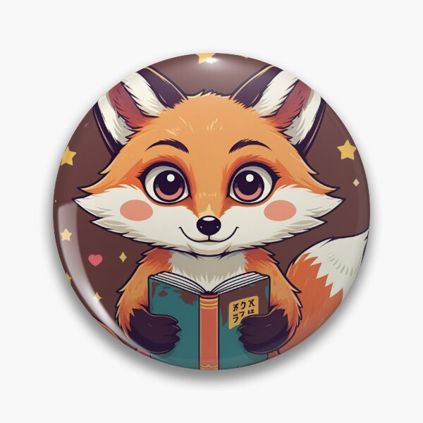 Item preview, Bookish Fox – Kawaii Japanese Reading Animal Art designed and sold by NeonBeast Studio.