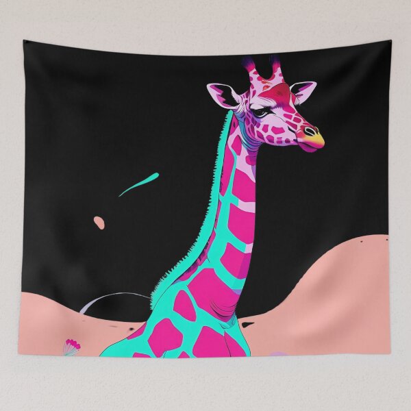 Item preview, Neon Giraffe – Vibrant Pop Art Animal Illustration designed and sold by NeonBeast Studio.