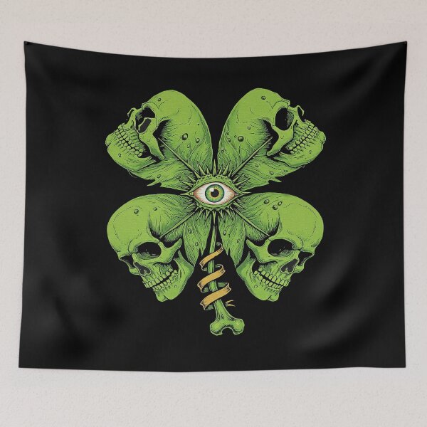 Item preview, Four Leaf Clover Skull designed and sold by TeeARTHY.