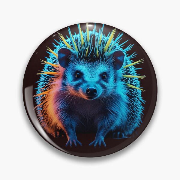 Item preview, Neon Hedgehog – Vibrant Glowing Animal Illustration designed and sold by NeonBeast Studio.