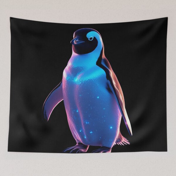 Item preview, Neon Penguin – Cosmic Fantasy Animal Art designed and sold by NeonBeast Studio.
