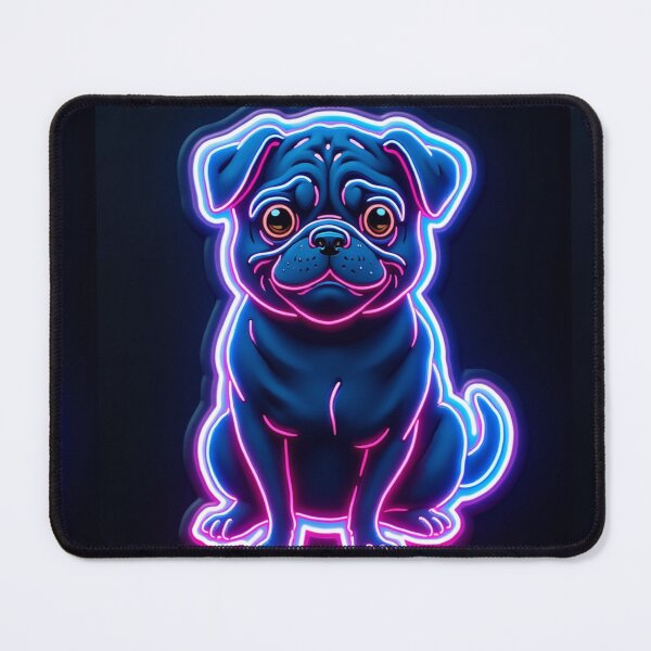 Item preview, Neon Pug Sticker – Cute Glowing Dog Art for Pug Lovers & Cyberpunk Aesthetic designed and sold by GiftLore Studio.