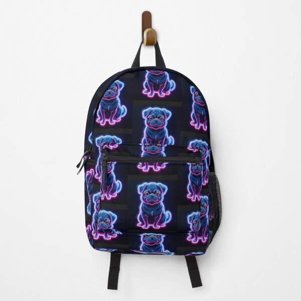 Item preview, Neon Pug Sticker – Cute Glowing Dog Art for Pug Lovers & Cyberpunk Aesthetic designed and sold by GiftLore Studio.