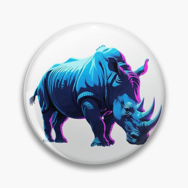 Item preview, Neon Rhino – Vibrant Futuristic Wildlife Art designed and sold by NeonBeast Studio.