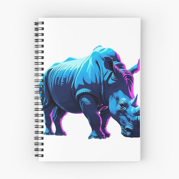 Item preview, Neon Rhino – Vibrant Futuristic Wildlife Art designed and sold by NeonBeast Studio.