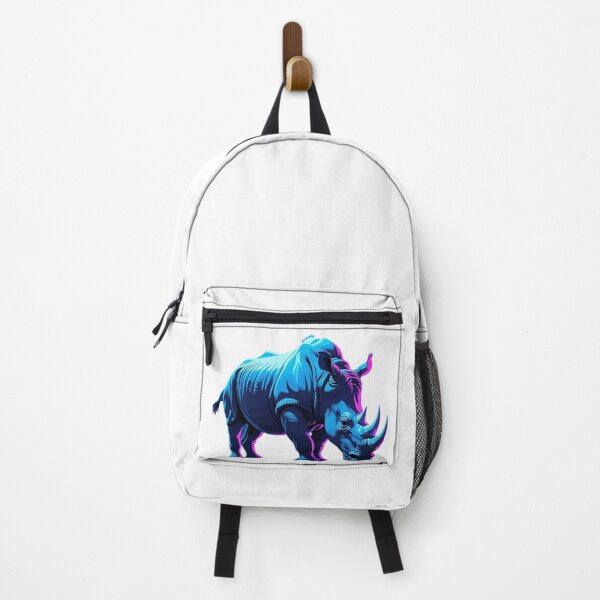 Item preview, Neon Rhino – Vibrant Futuristic Wildlife Art designed and sold by NeonBeast Studio.