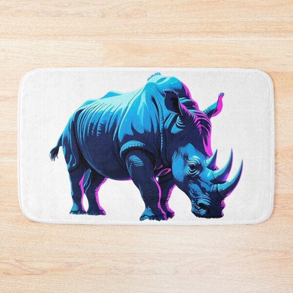 Item preview, Neon Rhino – Vibrant Futuristic Wildlife Art designed and sold by NeonBeast Studio.