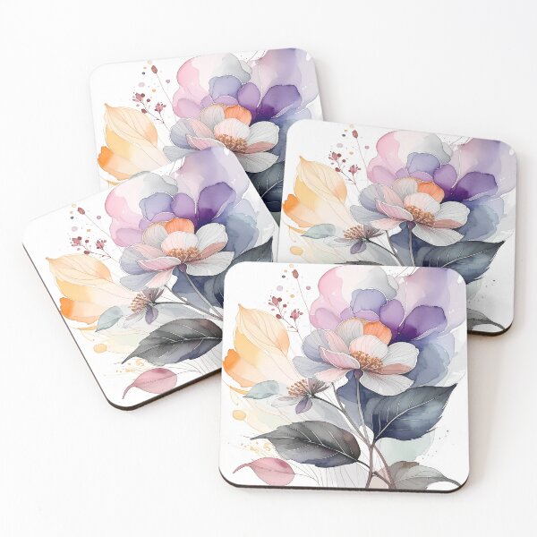 Item preview, Watercolor flower bouquet soft creamy colors designed and sold by LiskoDesign.