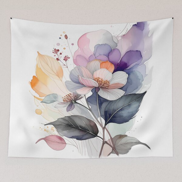 Item preview, Watercolor flower bouquet soft creamy colors designed and sold by LiskoDesign.