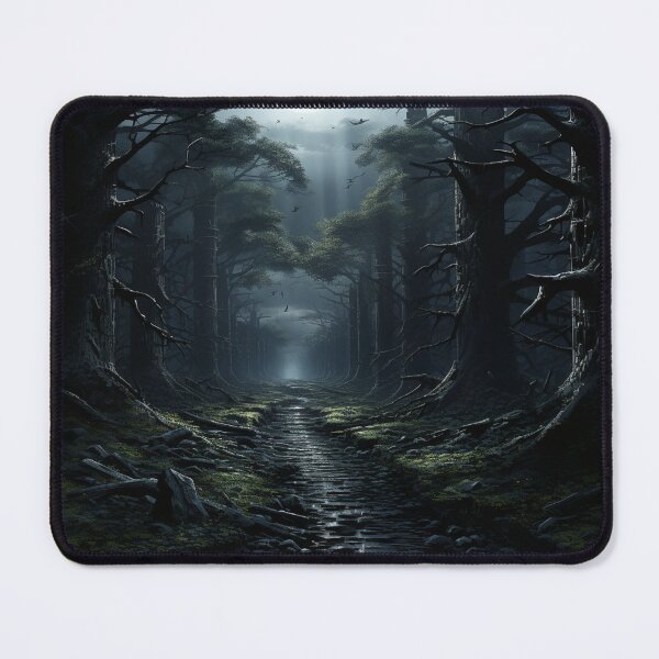 Item preview, Moonlit Gothic Forest – Dark Fantasy Landscape Illustration designed and sold by ElGrandeDesign.