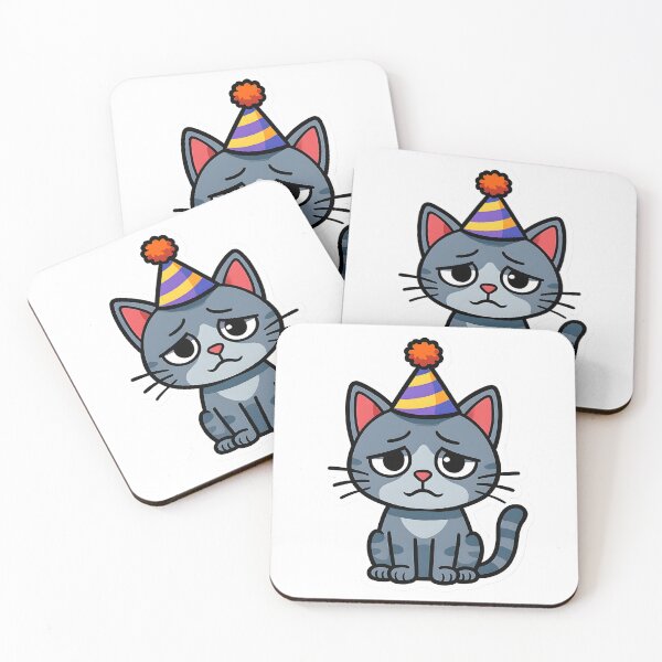 Item preview, Sad Cat in a Party Hat Meme desgin  designed and sold by StickyGuys.