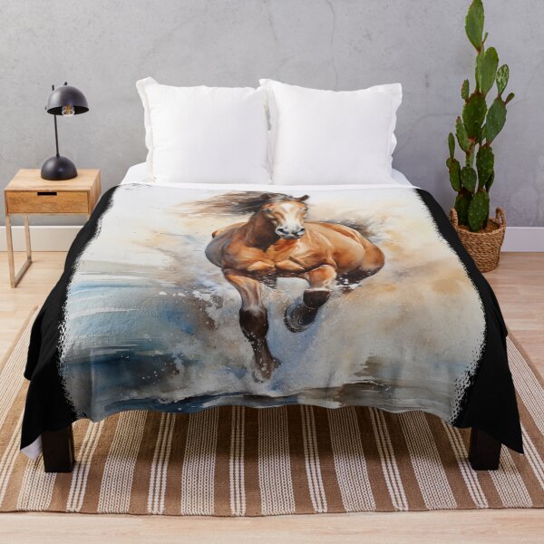 Item preview, wild horse gallop dynamics wildness beach water splash designed and sold by G-M-Designs.