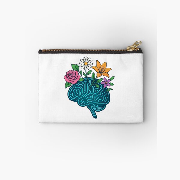 Item preview, AI Brain with Flowers Futuristic Nature desgin  designed and sold by StickyGuys.