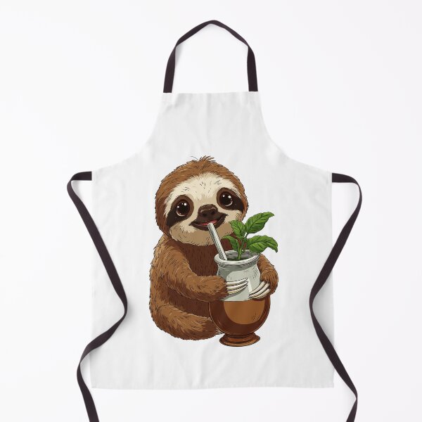 Item preview, Cute Sloth Drinking Yerba Mate – Adorable Kawaii Animal Illustration designed and sold by flamini.