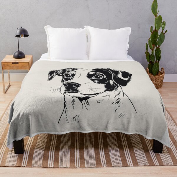 Item preview, Minimalist black and white pet line art for custom dog portrait designed and sold by Artshopprivate.