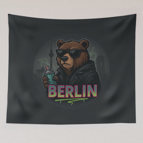 Item preview, Berlin Bear – Urban street style design with graffiti designed and sold by VisionsOfCities.